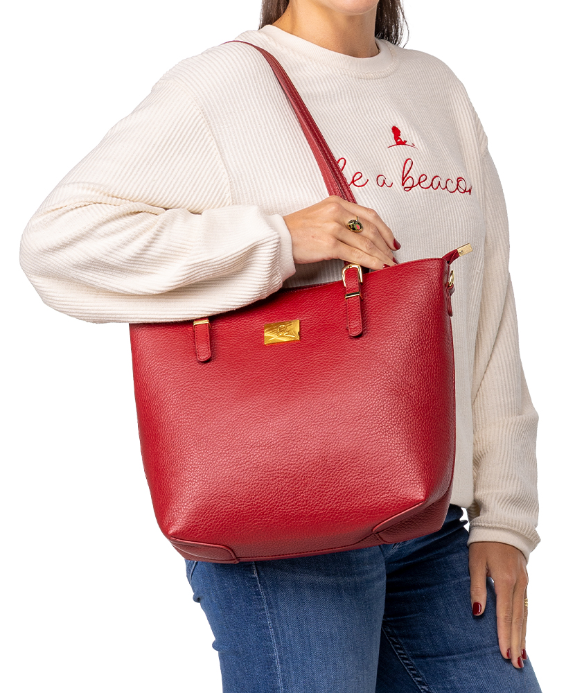 Primary image St. Jude Ruby Glam Faux Leather Tote